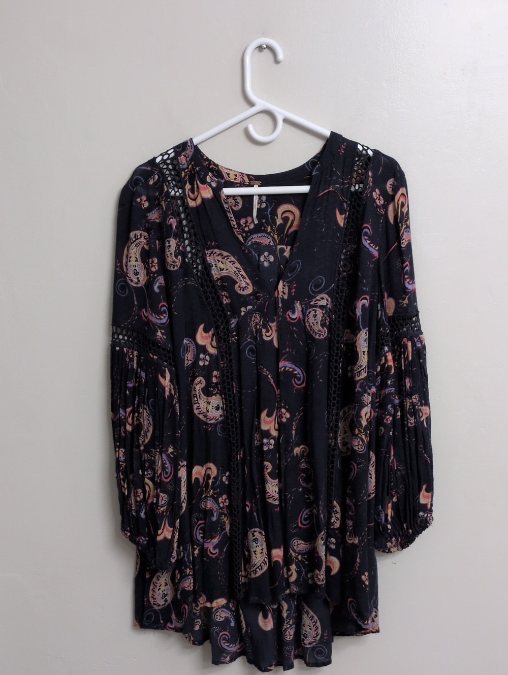 Free People "Just The Two Of Us" Navy Tunic/Dress